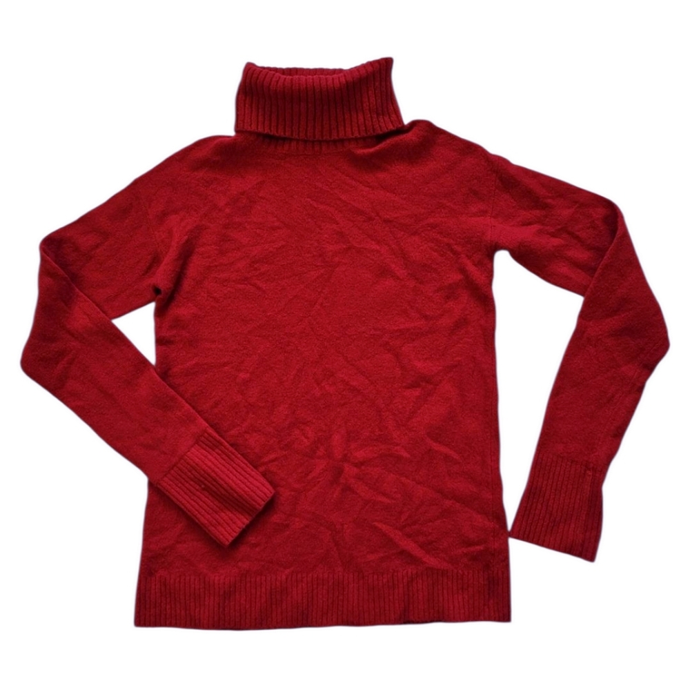Halogen Turtleneck Knit Red Sweater XS